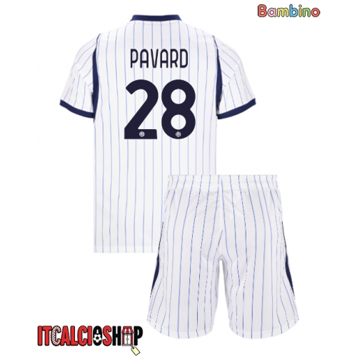 Inter Milan Benjamin Pavard #28 Seconda Maglia Bambino 2026-27 Manica Corta (+ Pantaloni corti)